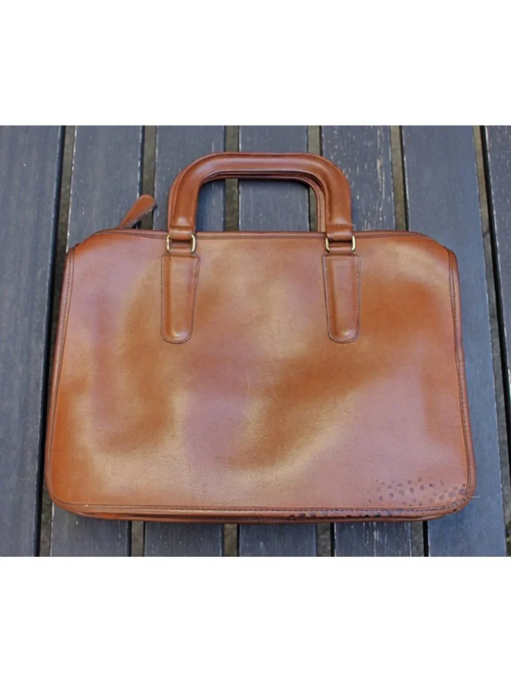 Coach Vintage - 1970s Slim Satchel 9430 Handbag in British Tan, Glue In Creed